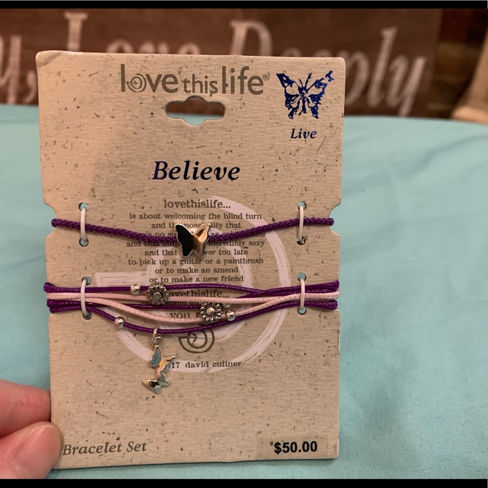 New love this life bracelet set